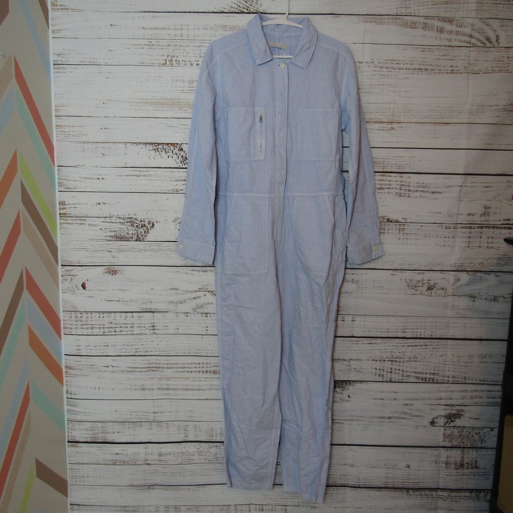 Outerknown Jumpsuit Womens Medium Light Blue Utility Coverall One Piece 2130050W